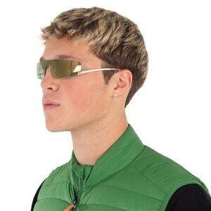 NEW GUCCI GG1561S 003 SHIELD IVORY GREEN UNISEX SUNGLASSES GUCCI